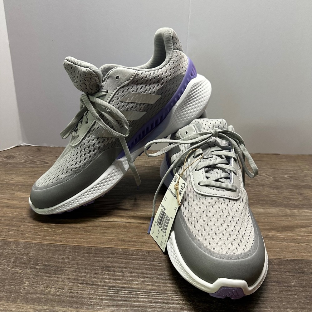 Adidas Womens Summervent Golf Shoes Grey Purple Spikeless GV9749 Size 10 NEW
